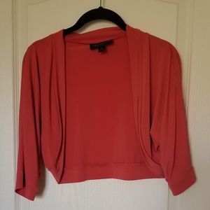 Coral colored shrug for any dress size 12